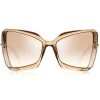 Tom Ford - Gia Sunglasses - Butterfly Acetate Sunglasses - Beige - FT0766 - Sunglasses - Tom Ford Eyewear - Avvenice
