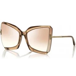 Tom Ford - Gia Sunglasses - Butterfly Acetate Sunglasses - Beige - FT0766 - Sunglasses - Tom Ford Eyewear - Avvenice
