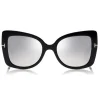 Tom Ford - Gianna Sunglasses - Butterfly Acetate Sunglasses - Black - FT0609 - Sunglasses - Tom Ford Eyewear - Avvenice