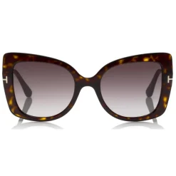 Tom Ford - Gianna Sunglasses - Butterfly Acetate Sunglasses - Havana - FT0609 - Sunglasses - Tom Ford Eyewear - Avvenice