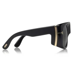 Tom Ford - Gino Sunglasses - Square Acetate Sunglasses - FT0733 - Black - Tom Ford Eyewear - Avvenice