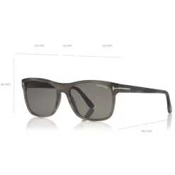 Tom Ford - Giulio Sunglasses - Soft Squared Acetate Sunglasses - Brown - FT0698 - Sunglasses - Tom Ford Eyewear - Avvenice