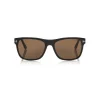 Tom Ford - Giulio Sunglasses - Soft Squared Acetate Sunglasses - Shiny Black Brown - FT0698 - Sunglasses - Tom Ford Eyewear - Avvenice
