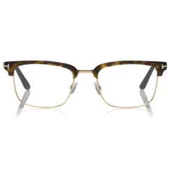 Tom Ford - Half-Rim Optical Glasses - Half-Rim Optical Glasses - Dark Havana - FT5504 – Optical Glasses - Tom Ford Eyewear - Avvenice