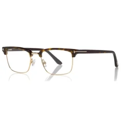 Tom Ford - Half-Rim Optical Glasses - Half-Rim Optical Glasses - Dark Havana - FT5504 – Optical Glasses - Tom Ford Eyewear - Avvenice