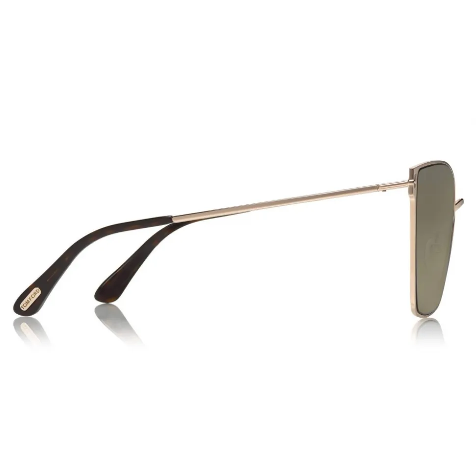 Tom Ford - Helena Sunglasses - Square Acetate Sunglasses - FT0653 - Black - Tom Ford Eyewear - Avvenice