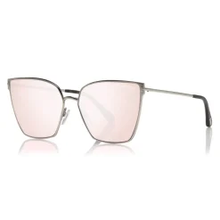 Tom Ford - Helena Sunglasses - Square Acetate Sunglasses - FT0653 - Pink - Tom Ford Eyewear - Avvenice