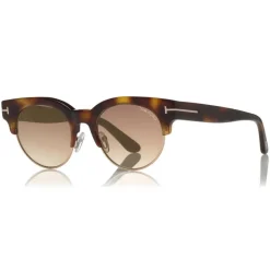 Tom Ford - Henri Sunglasses - Round Metal and Acetate Sunglasses - Blonde Havana - FT0598 - Sunglasses - Tom Ford Eyewear - Avvenice