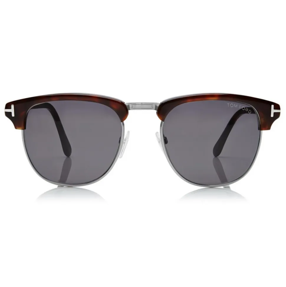 Tom Ford - Henry Sunglasses - Round Acetate Sunglasses - Dark Havana - FT0248 - Sunglasses - Tom Ford Eyewear - Avvenice