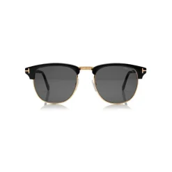 Tom Ford - Henry Sunglasses - Round Acetate Sunglasses - Black - FT0248 - Sunglasses - Tom Ford Eyewear - Avvenice