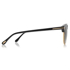 Tom Ford - Henry Sunglasses - Round Acetate Sunglasses - Black - FT0248 - Sunglasses - Tom Ford Eyewear - Avvenice