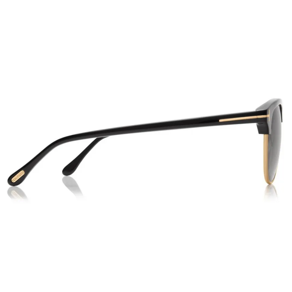 Tom Ford - Henry Sunglasses - Round Acetate Sunglasses - Black - FT0248 - Sunglasses - Tom Ford Eyewear - Avvenice