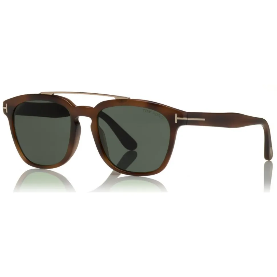 Tom Ford - Holt Sunglasses - Square Acetate Sunglasses - Blonde Havana - FT0516 - Sunglasses - Tom Ford Eyewear - Avvenice