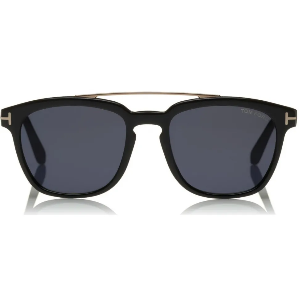 Tom Ford - Holt Sunglasses - Square Acetate Sunglasses - Black - FT0516 - Sunglasses - Tom Ford Eyewear - Avvenice