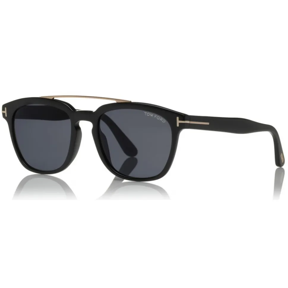 Tom Ford - Holt Sunglasses - Square Acetate Sunglasses - Black - FT0516 - Sunglasses - Tom Ford Eyewear - Avvenice