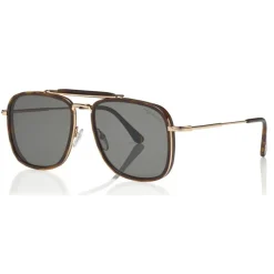 Tom Ford - Huck Sunglasses - Navigator Style Sunglasses - Dark Havana - FT0665 - Sunglasses - Tom Ford Eyewear - Avvenice
