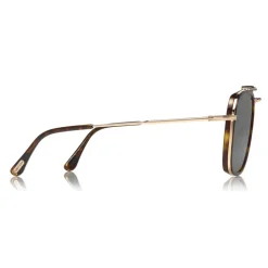 Tom Ford - Huck Sunglasses - Navigator Style Sunglasses - Dark Havana - FT0665 - Sunglasses - Tom Ford Eyewear - Avvenice
