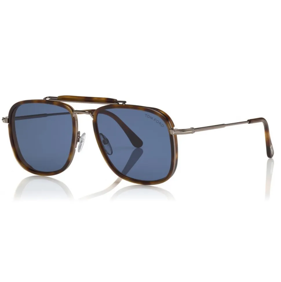 Tom Ford - Huck Sunglasses - Navigator Style Sunglasses - Blonde Havana - FT0665 - Sunglasses - Tom Ford Eyewear - Avvenice