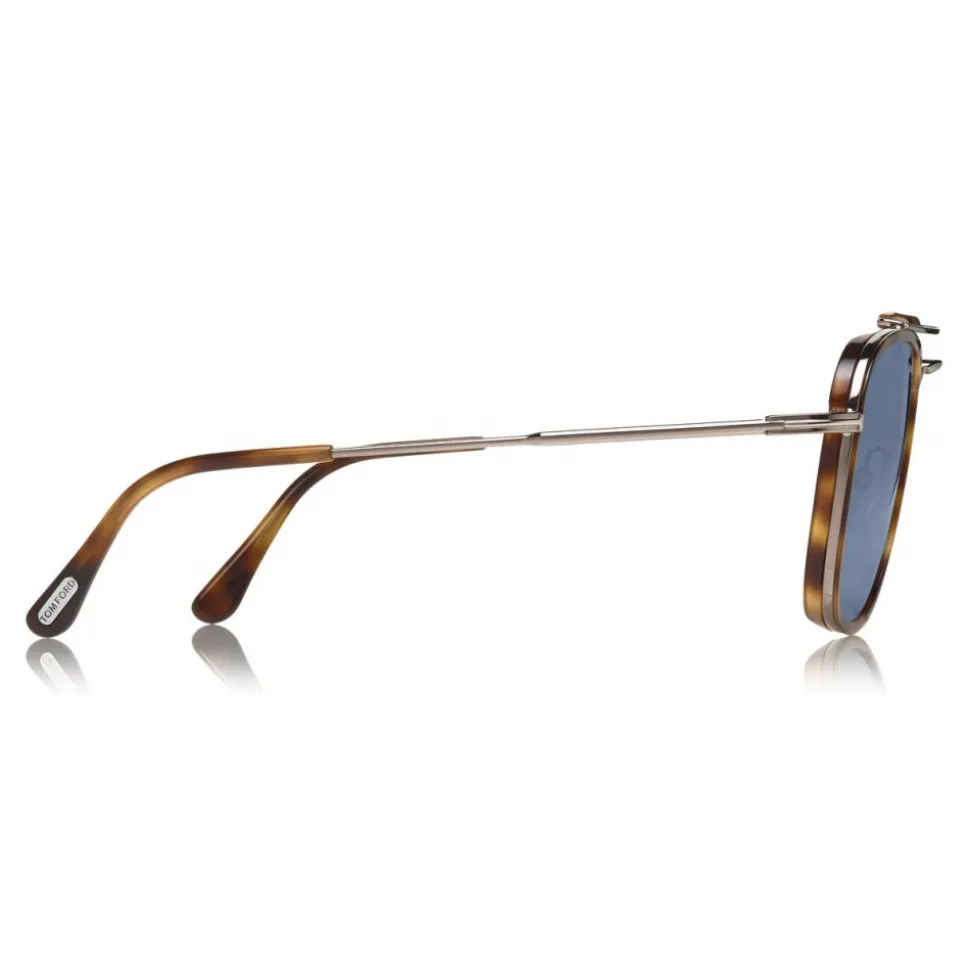 Tom Ford - Huck Sunglasses - Navigator Style Sunglasses - Blonde Havana - FT0665 - Sunglasses - Tom Ford Eyewear - Avvenice