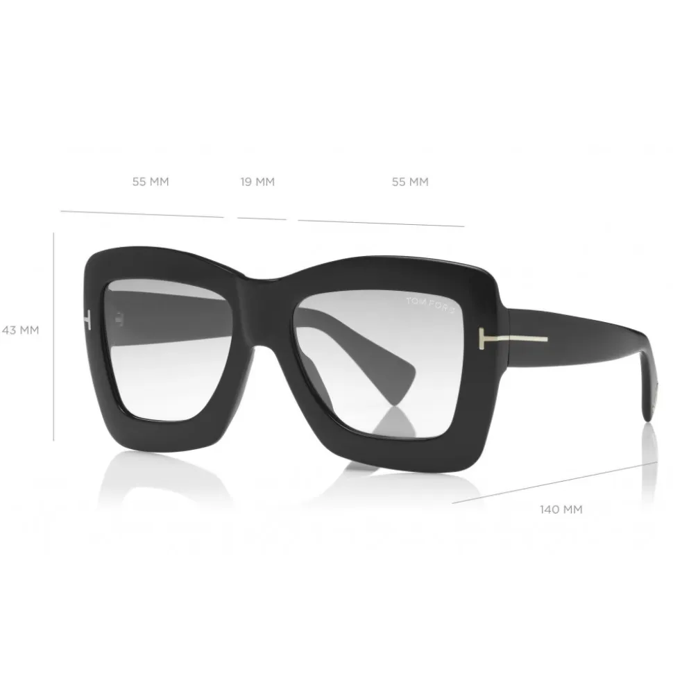 Tom Ford - Hutton Sunglasses - Square Acetate Sunglasses - FT0664 - Sunglasses - Tom Ford Eyewear - Avvenice