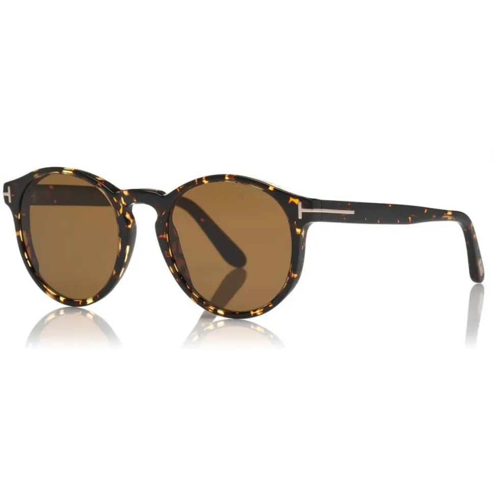 Tom Ford - Ian Polarized Sunglasses - Round Acetate Sunglasses - Vintage Havana - FT0591-P - Sunglasses - Tom Ford Eyewear - Avvenice