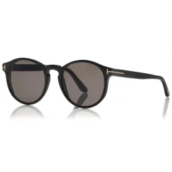 Tom Ford - Ian Sunglasses - Round Acetate Sunglasses - Black - FT0591 - Sunglasses - Tom Ford Eyewear - Avvenice