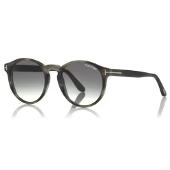 Tom Ford - Ian Sunglasses - Round Acetate Sunglasses - Grey Peach - FT0591 - Sunglasses - Tom Ford Eyewear - Avvenice