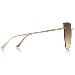 Tom Ford - Ingrid Sunglasses - Cat-Eye Metal Sunglasses - Rose Gold Brown - FT0652 - Sunglasses - Tom Ford Eyewear - Avvenice