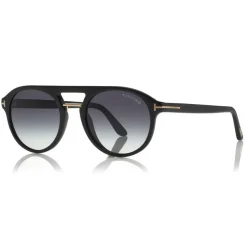 Tom Ford - Ivan Sunglasses - Round Acetate Sunglasses - Black - FT0675 - Sunglasses - Tom Ford Eyewear - Avvenice