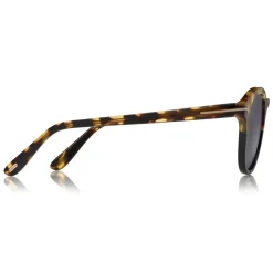 Tom Ford - Jameson Sunglasses - Round Acetate Sunglasses - Red Havana - FT0752 - Sunglasses - Tom Ford Eyewear - Avvenice