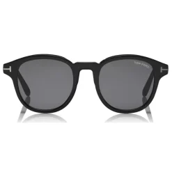 Tom Ford - Jameson Sunglasses - Round Acetate Sunglasses - Black - FT0752-N - Sunglasses - Tom Ford Eyewear - Avvenice
