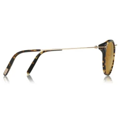 Tom Ford - Jamieson Sunglasses - Round Acetate Sunglasses - Dark Havana - FT0673 - Sunglasses - Tom Ford Eyewear - Avvenice