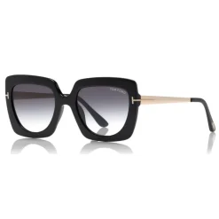 Tom Ford - Jasmine Sunglasses - Square Acetate Sunglasses - Black - FT0610 - Sunglasses - Tom Ford Eyewear - Avvenice