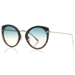 Tom Ford - Jess Sunglasses - Round Metal and Acetate Sunglasses - Blonde Havana - FT0683 - Sunglasses - Tom Ford Eyewear - Avvenice