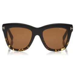 Tom Ford - Julie Sunglasses - Square Acetate Sunglasses - Black Havana - FT0685 - Sunglasses - Tom Ford Eyewear - Avvenice
