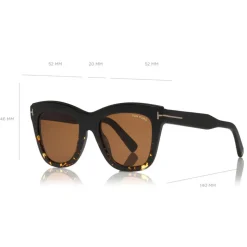 Tom Ford - Julie Sunglasses - Square Acetate Sunglasses - Black Havana - FT0685 - Sunglasses - Tom Ford Eyewear - Avvenice