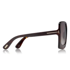Tom Ford - Katerine Sunglasses - Oversized Square Acetate Sunglasses - FT0617 - Havana - Tom Ford Eyewear - Avvenice