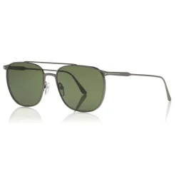 Tom Ford - Kip Sunglasses - Square Metal Sunglasses - Green - FT0692 - Sunglasses - Tom Ford Eyewear - Avvenice