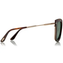 Tom Ford - Lara Sunglasses - Square Acetate Sunglasses - Grey Havana - FT0573 - Sunglasses - Tom Ford Eyewear - Avvenice