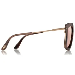 Tom Ford - Lara Sunglasses - Square Acetate Sunglasses - Havana - FT0573 - Sunglasses - Tom Ford Eyewear - Avvenice