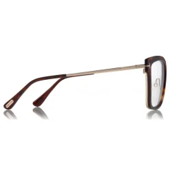 Tom Ford - Large Optical Glasses - Square Acetate Optical Glasses - Red Havana - FT5507 - Optical Glasses - Tom Ford Eyewear - Avvenice