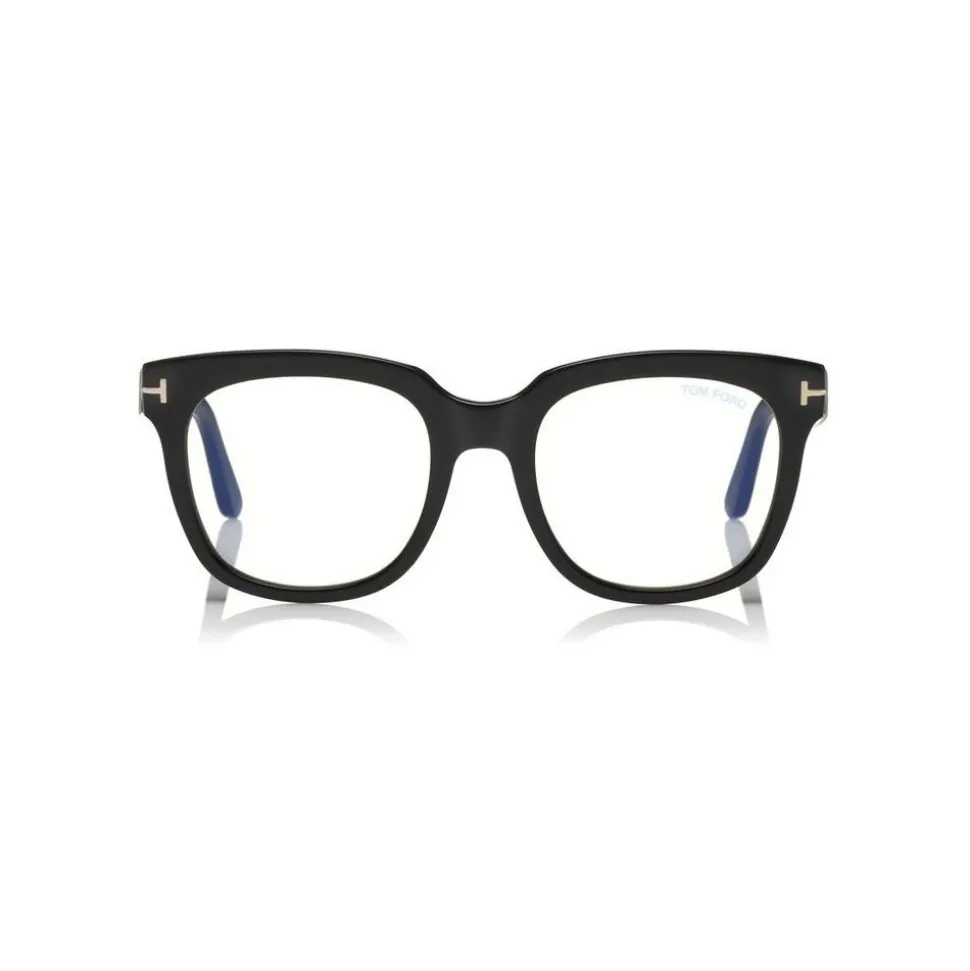 Tom Ford - Large Optical Glasses - Square Acetate Glasses - Black - FT5537-B - Optical Glasses - Tom Ford Eyewear - Avvenice