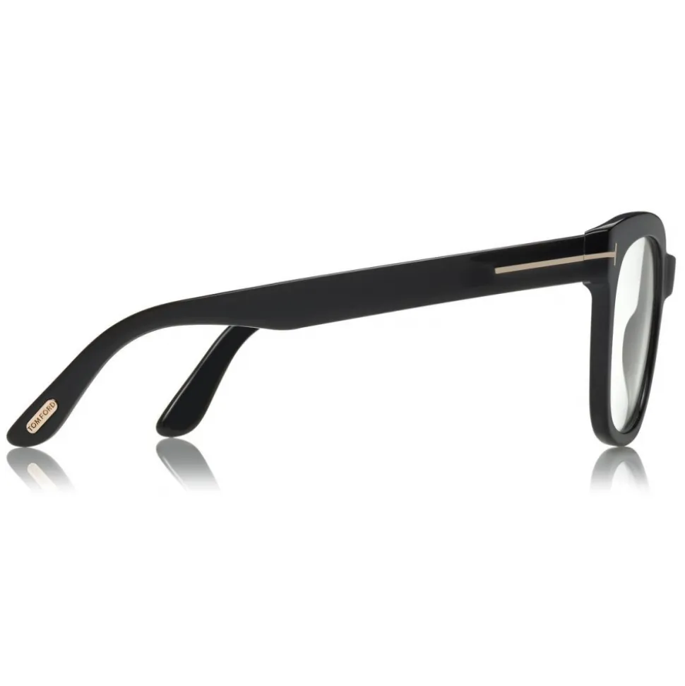 Tom Ford - Large Optical Glasses - Square Acetate Glasses - Black - FT5537-B - Optical Glasses - Tom Ford Eyewear - Avvenice