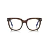 Tom Ford - Large Optical Glasses - Square Glasses - Dark Havana - FT5537-B - Optical Glasses - Tom Ford Eyewear - Avvenice