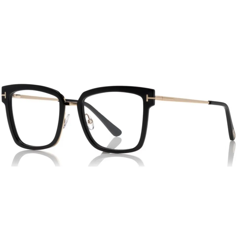 Tom Ford - Large Square Optical Glasses - Square Acetate Optical Glasses - Black - FT5507 - Optical Glasses - Tom Ford Eyewear - Avvenice