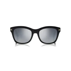 Tom Ford - Lauren Sunglasses - Squared Acetate Sunglasses - Black - FT0614 - Sunglasses - Tom Ford Eyewear - Avvenice