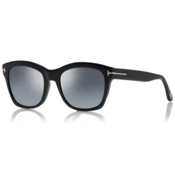Tom Ford - Lauren Sunglasses - Squared Acetate Sunglasses - Black - FT0614 - Sunglasses - Tom Ford Eyewear - Avvenice