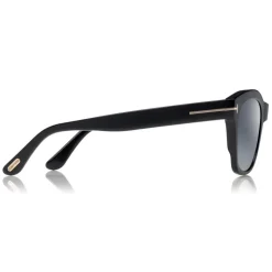 Tom Ford - Lauren Sunglasses - Squared Acetate Sunglasses - Black - FT0614 - Sunglasses - Tom Ford Eyewear - Avvenice