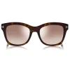 Tom Ford - Lauren Sunglasses - Squared Acetate Sunglasses - Dark Havana - FT0614 - Sunglasses - Tom Ford Eyewear - Avvenice