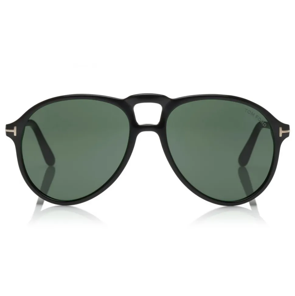 Tom Ford - Lennon Sunglasses - Pilot Acetate Sunglasses - FT0645 - Black - Tom Ford Eyewear - Avvenice